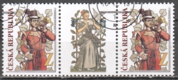 0872 + K (B = dáma s dopisem) + 0872 třípáska - vodorovně ● - 2015
